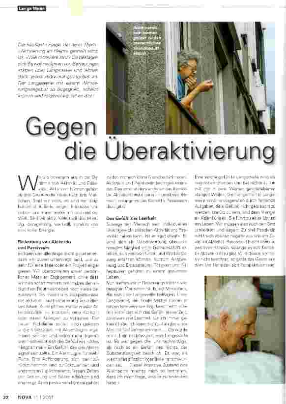 Vorschauseite 1: Gegen die Überaktivierung
