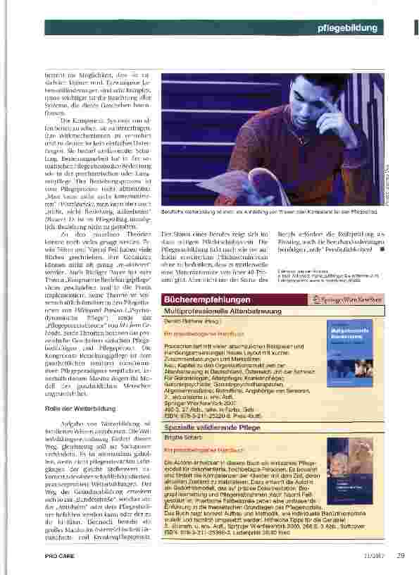 Vorschauseite 4: Weiterbildung fördert Professionalisierung der Pflege!