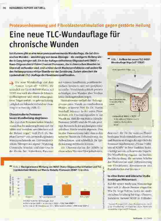 Vorschauseite 1: Eine neue TLC-Wundauflage für chronische Wunden