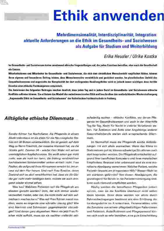 Vorschauseite 1: Ethik anwenden