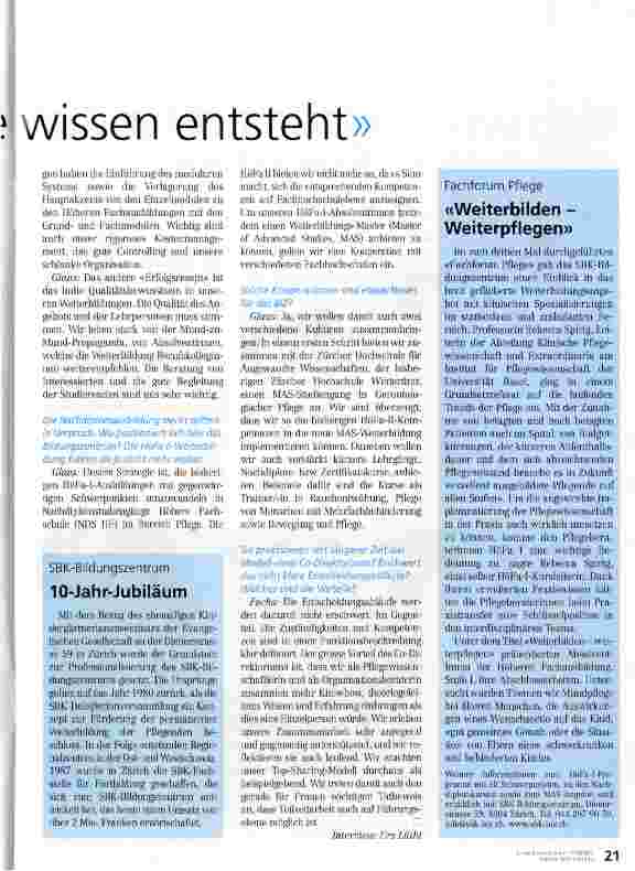 Vorschauseite 2: Ort, wo Lust zu mehr Pflegewissen entsteht