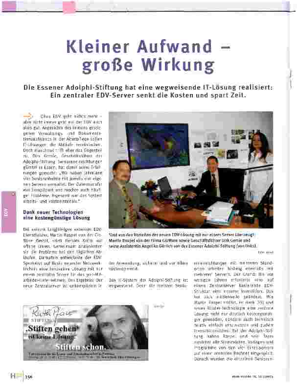 Vorschauseite 1: Kleiner Aufwand -große Wirkung