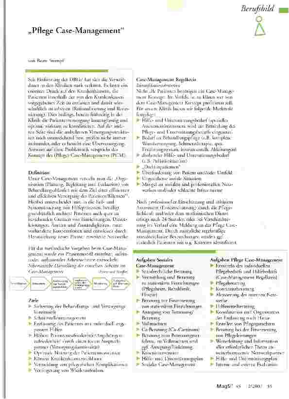 Vorschauseite 1: Pflege Case-Management