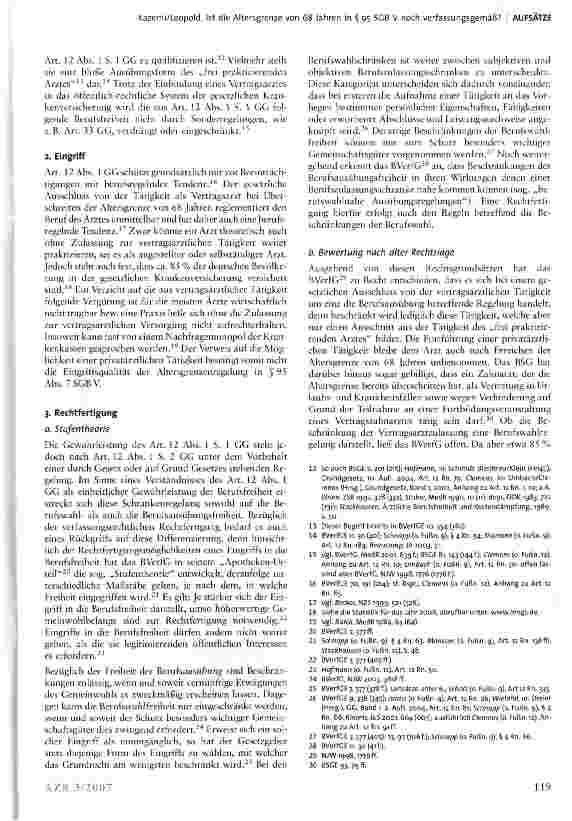 Vorschauseite 2: Ist die Altersgrenze von 68 Jahren in § 95 SGB V noch verfassungsgemäß?