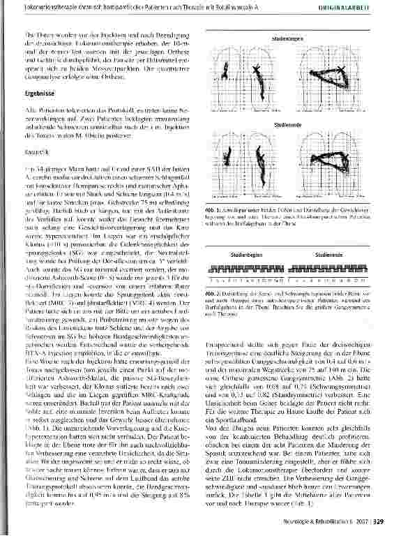 Vorschauseite 3: Lokomotionstherapie chronisch hemiparetischer Patienten nach Therapie eines spastischen Spitzfußes mit hochgereinigtem Botulinumtoxin