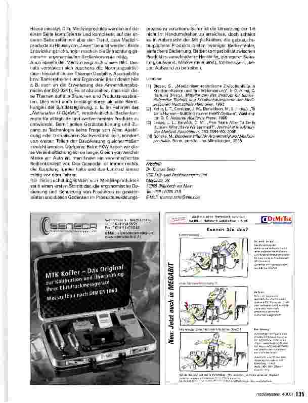 Vorschauseite 3: Ergonomie in der Medizintechnik