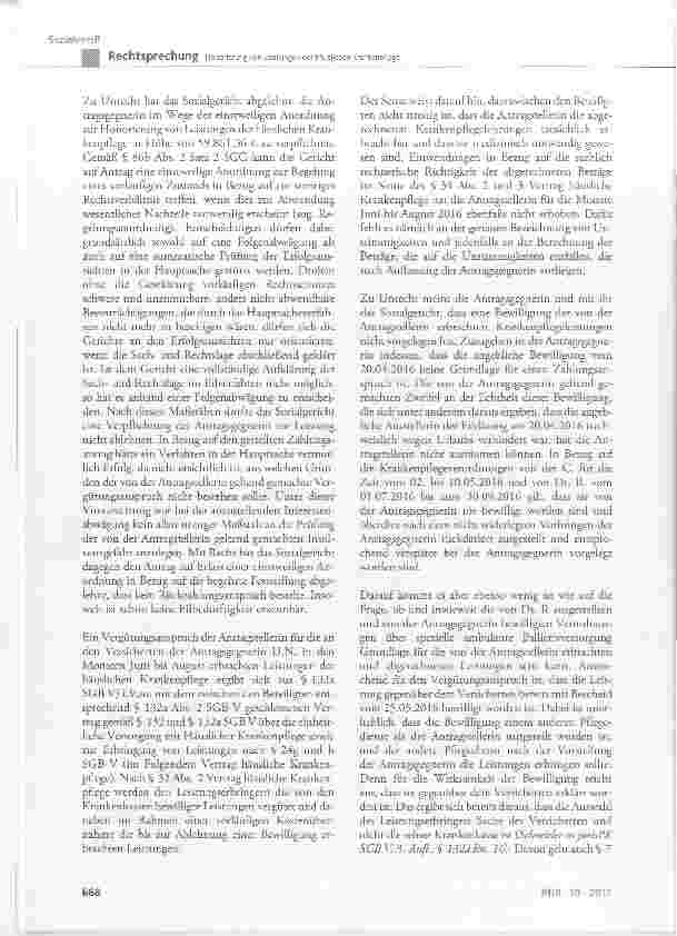 Vorschauseite 4: Honorierung von Leistungen der häuslichen Krankenpflege