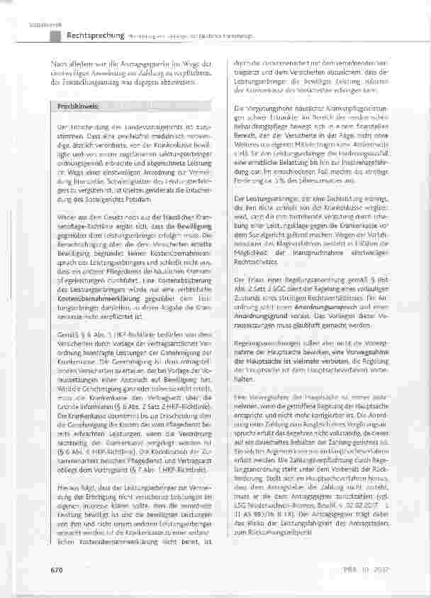 Vorschauseite 6: Honorierung von Leistungen der häuslichen Krankenpflege