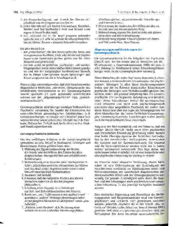 Vorschauseite 2: Zum Selbstverständnis der Gerontopsychiatrie