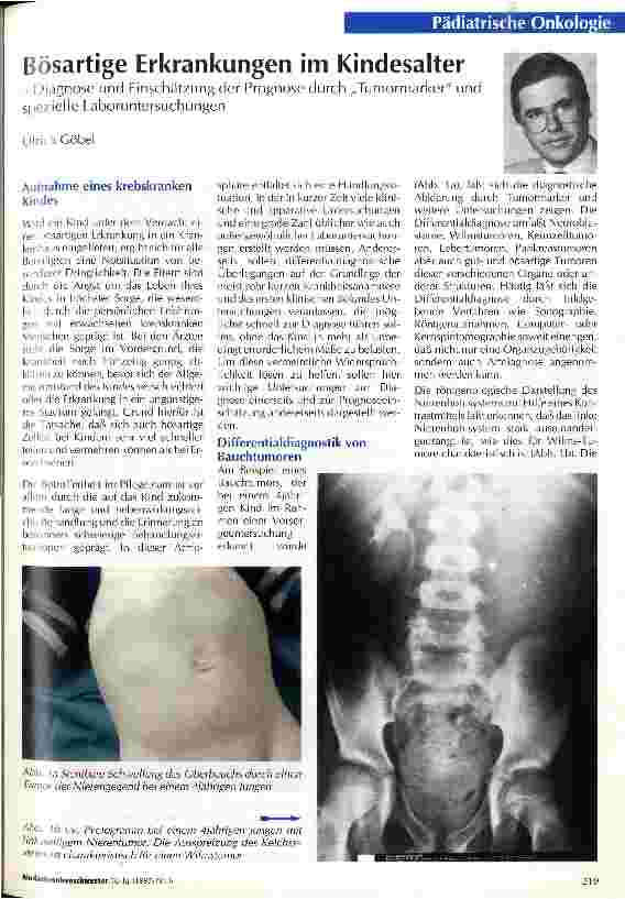 Vorschauseite 1: Bösartige Erkrankungen im Kindesalter - Diagnose und Einschätzung der Prognose durch Tumormarker und spezielle Laboruntersuchungen