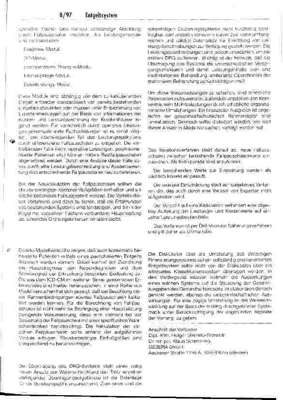 Vorschauseite 6: Weiterentwicklung des Entgeltsystems Perspektiven für die Finanzierung von Krankenhäusern