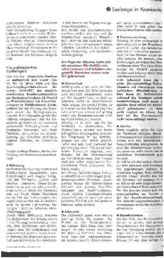 Vorschauseite 2: Als Pflegende Sterben begleiten Ein Seminar für Krankenpflegeschüler