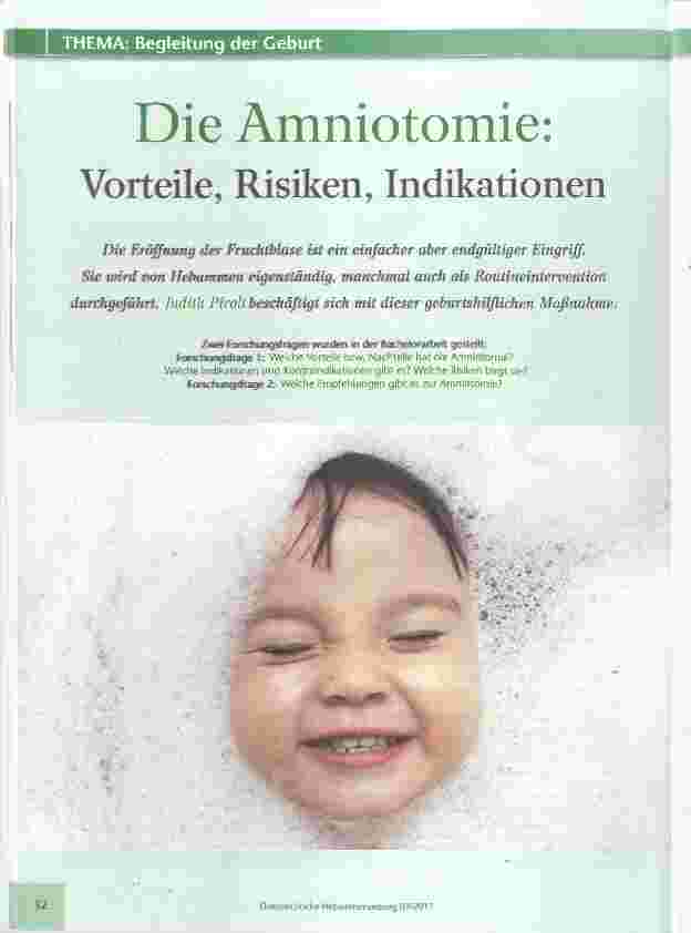 Vorschauseite 1: Die Amniotomie: Vorteile, Risiken, Indikationen
