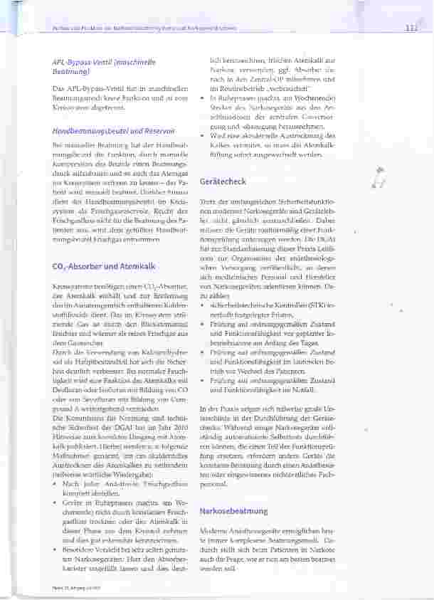Vorschauseite 4: Aufbau und Funktion der Narkoserückatemsysteme und Narkoseventilatoren