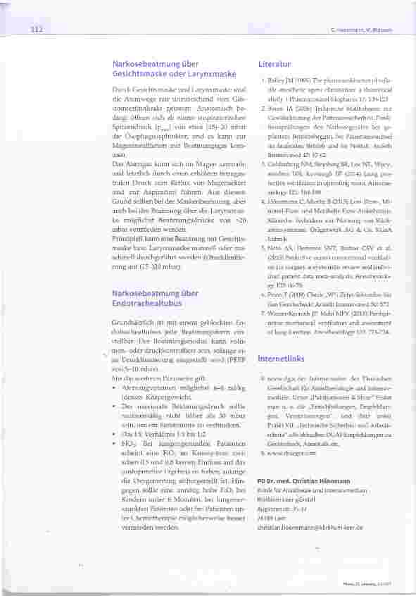 Vorschauseite 5: Aufbau und Funktion der Narkoserückatemsysteme und Narkoseventilatoren