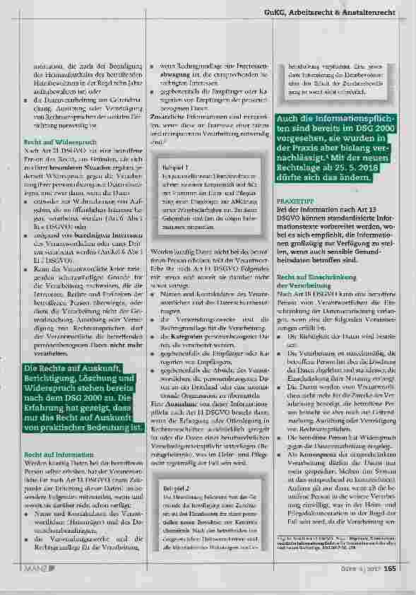 Vorschauseite 2: Auswirkungen der Datenschutz-Grundverordnung auf den Gesundheits und Sozialbereich (Teil 3)