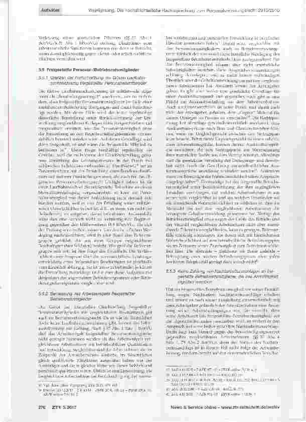 Vorschauseite 5: Die höchstrichterliche Rechtsprechung zum Personalvertretungsund parallel Betriebsverfassungsrecht 2015/2016