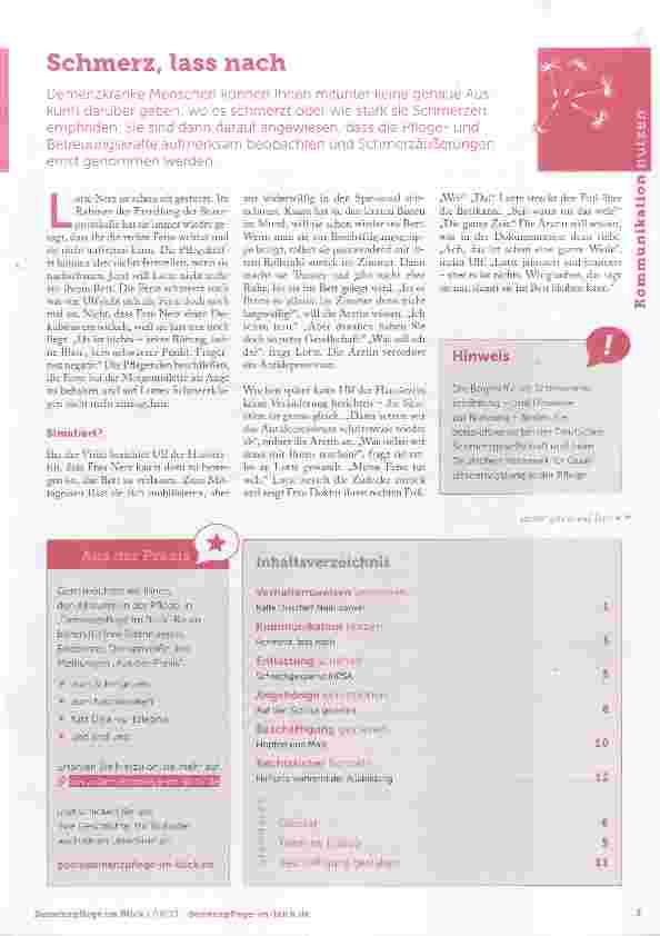 Vorschauseite 1: Schmerz, lass nach