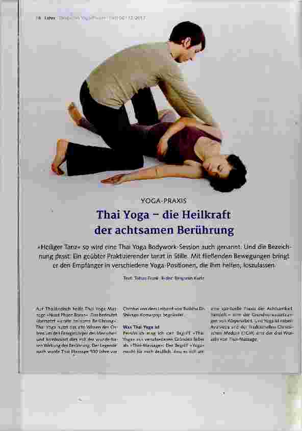 Vorschauseite 1: Thai Yoga die Heilkraft der achtsamen Berührung