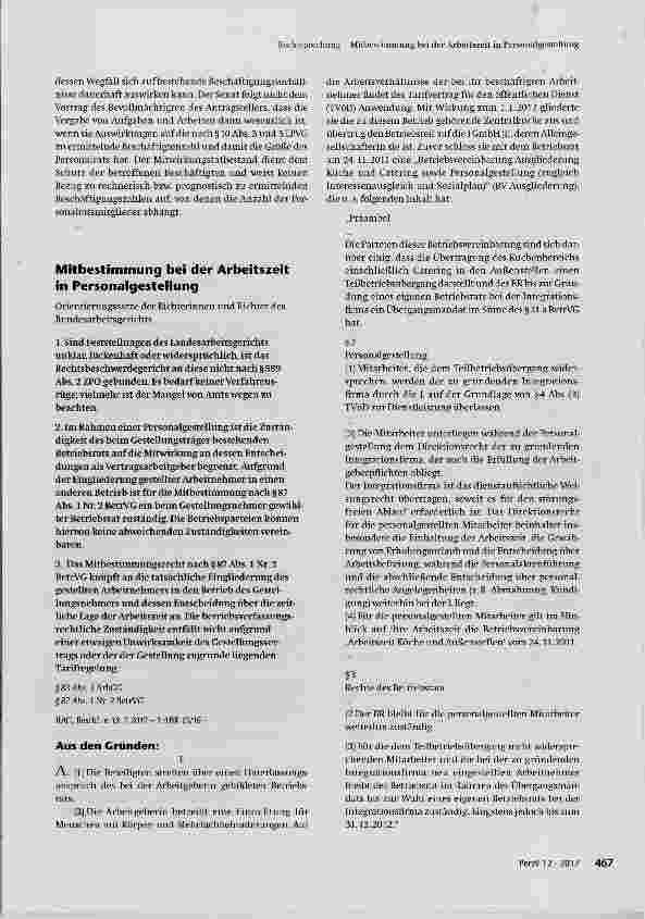 Vorschauseite 1: Mitbestimmung bei der Arbeitszeit in Personalgestaltung