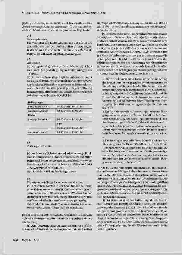 Vorschauseite 2: Mitbestimmung bei der Arbeitszeit in Personalgestaltung
