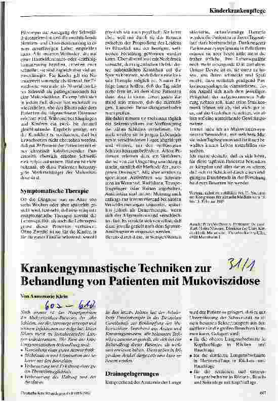 Vorschauseite 4: Das stille Los: Mukoviszidose