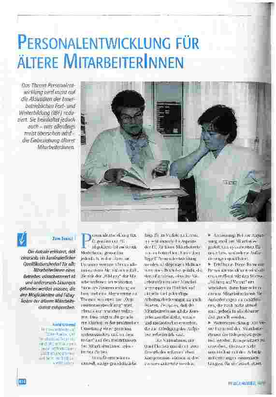 Vorschauseite 1: Personalentwicklung für ältere MitarbeiterInnen