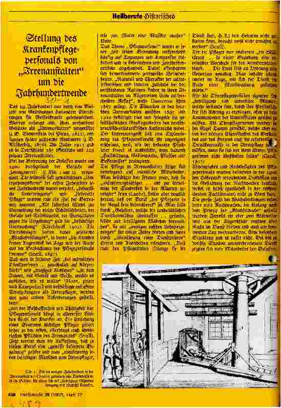 Vorschauseite 1: Stellung des Krankenpflegepersonals von Irrenanstalten um die Jahrhundertwende
