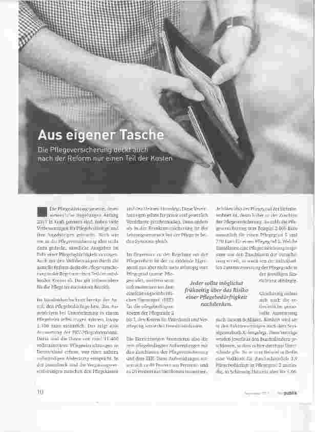 Vorschauseite 1: Aus eigener Tasche