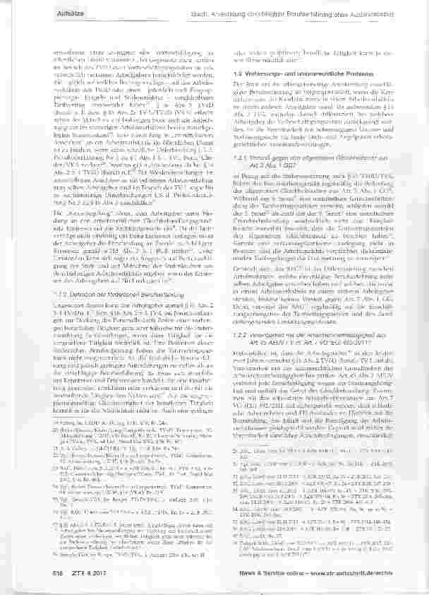 Vorschauseite 3: Anrechnung einschlägiger Berufserfahrung ohne Auslandsbezug Zur Vereinbarkeit von §16 TVöD/TV-L mit der Grundfreiheit der Arbeitnehmerfreizügigkeit