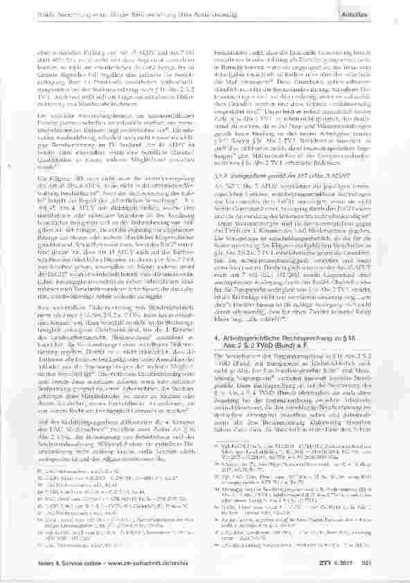 Vorschauseite 6: Anrechnung einschlägiger Berufserfahrung ohne Auslandsbezug Zur Vereinbarkeit von §16 TVöD/TV-L mit der Grundfreiheit der Arbeitnehmerfreizügigkeit
