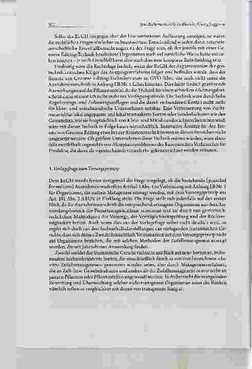 Vorschauseite 6: Genome Editing vor dem Europäischen Gerichtshof: Richtungsweisung aus Luxemburg?