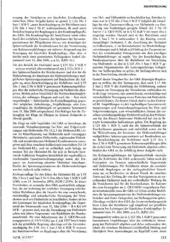 Vorschauseite 2: Empfehlungen in Heilmittel-Richtlinien
