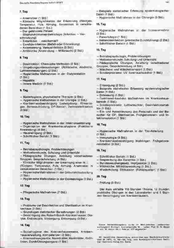 Vorschauseite 3: Weiterbildung zur Hygieneschwester