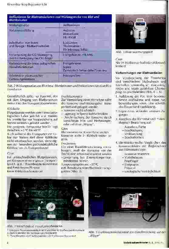 Vorschauseite 2: Bluttransfusionen