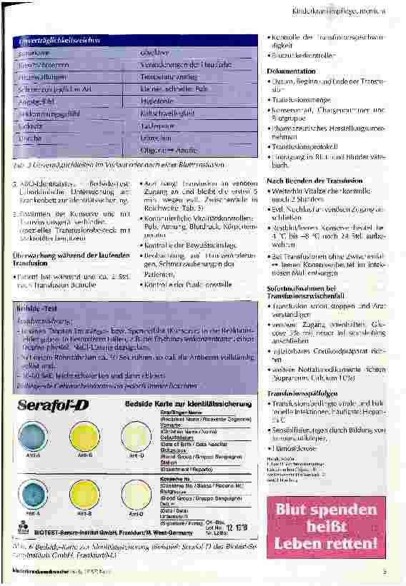 Vorschauseite 3: Bluttransfusionen