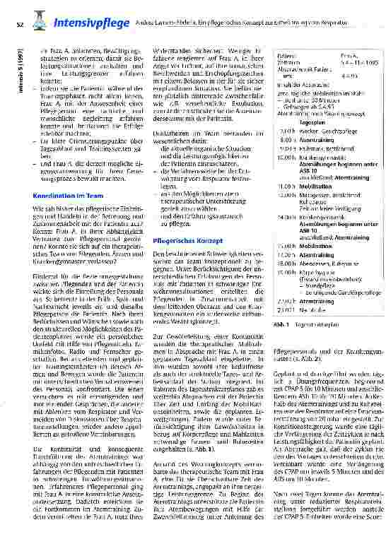 Vorschauseite 3: Ein pflegerisches Konzept zur Entwöhnung vom Respirator - Fallbeispiel