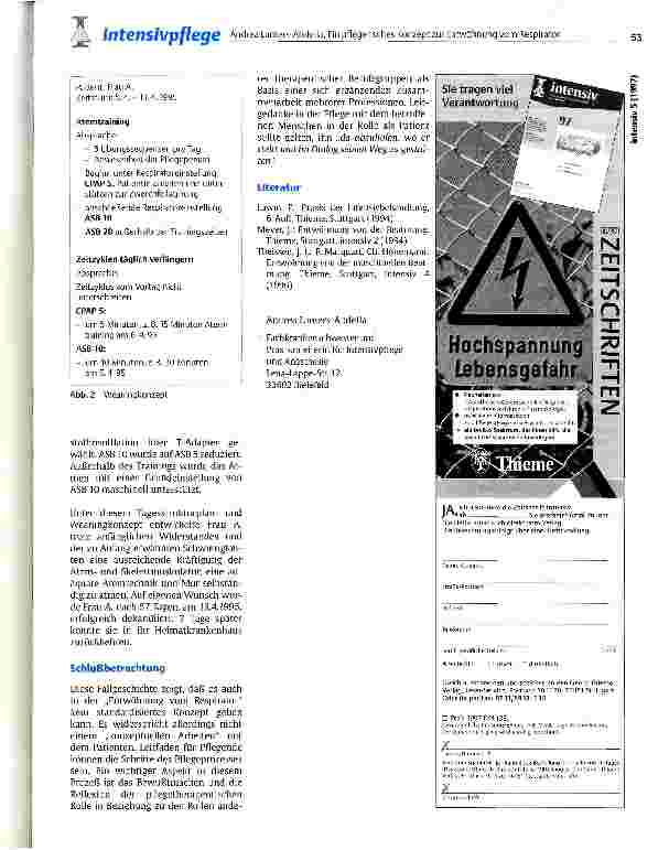 Vorschauseite 4: Ein pflegerisches Konzept zur Entwöhnung vom Respirator - Fallbeispiel