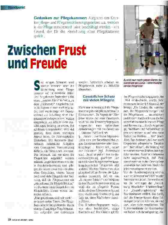 Vorschauseite 1: Zwischen Frust und Freude