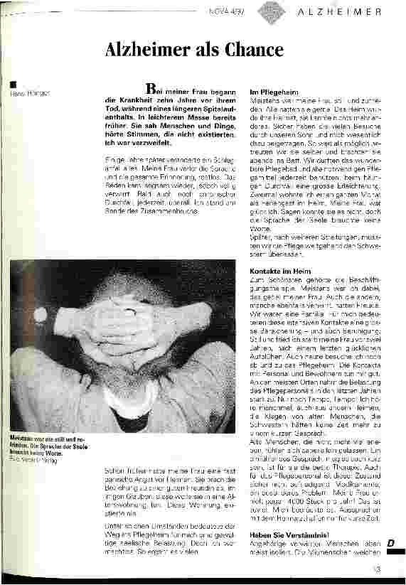 Vorschauseite 1: Alzheimer als Chance