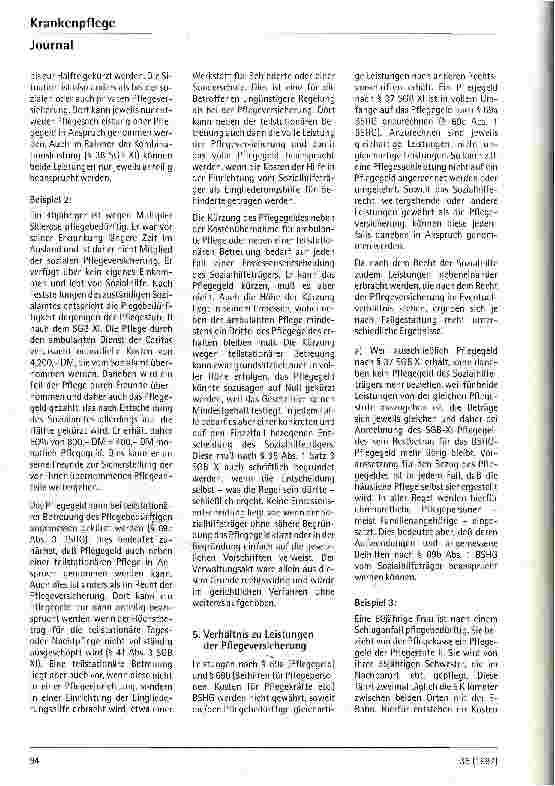 Vorschauseite 5: Die Hilfe zur Pflege als Ergänzung und Erweiterung der Pflegeversicherung