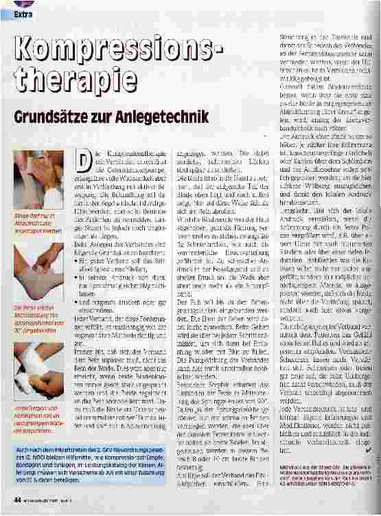 Vorschauseite 1: Kompressionstherapie Grundsätze zur Anlegetechnik
