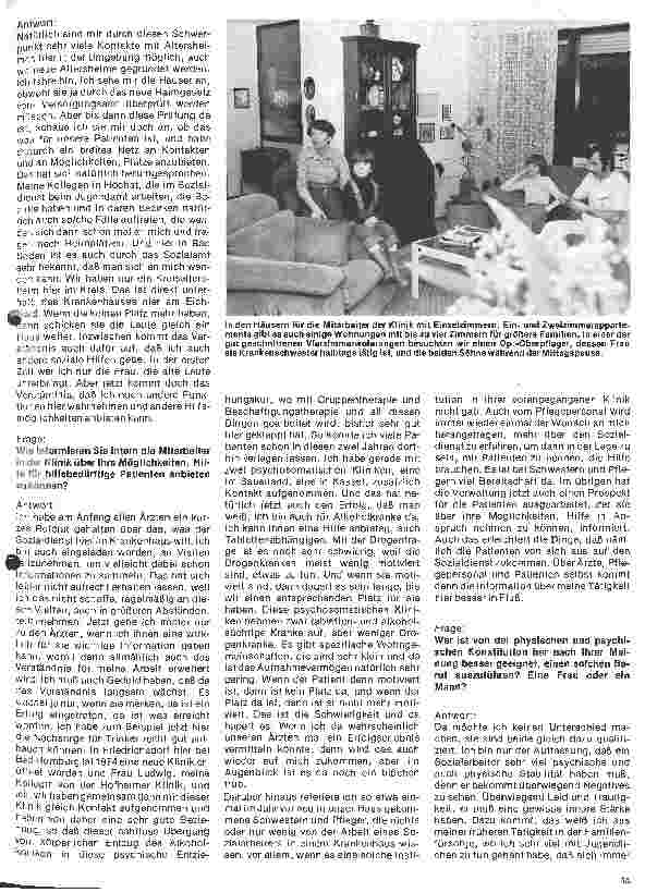 Vorschauseite 4: Das Kreiskrankenhaus Main-taunus in Bad Soden Interview mit Marie-Luise Budzinski Sozialarbeiterin
