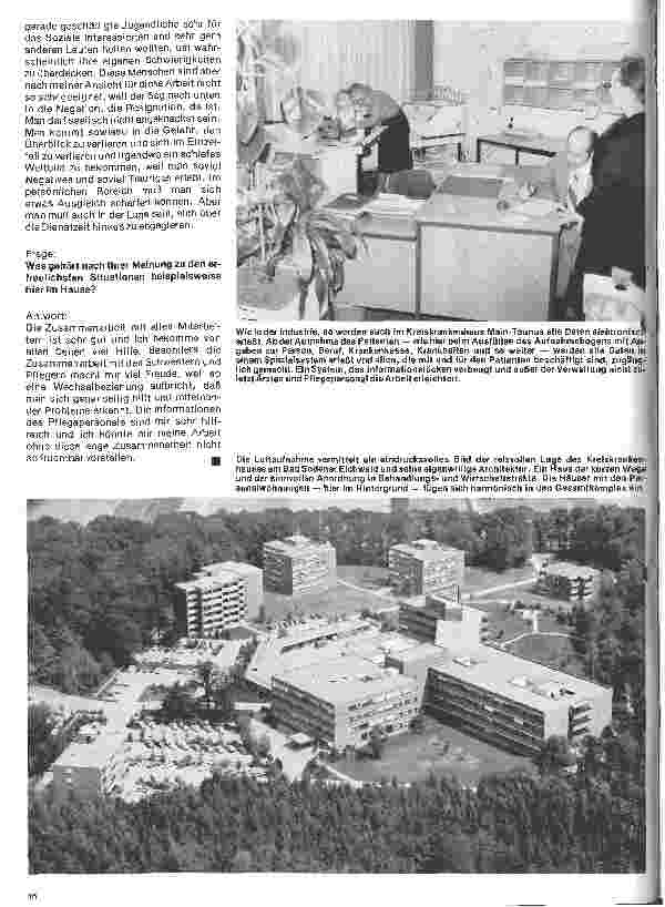 Vorschauseite 5: Das Kreiskrankenhaus Main-taunus in Bad Soden Interview mit Marie-Luise Budzinski Sozialarbeiterin