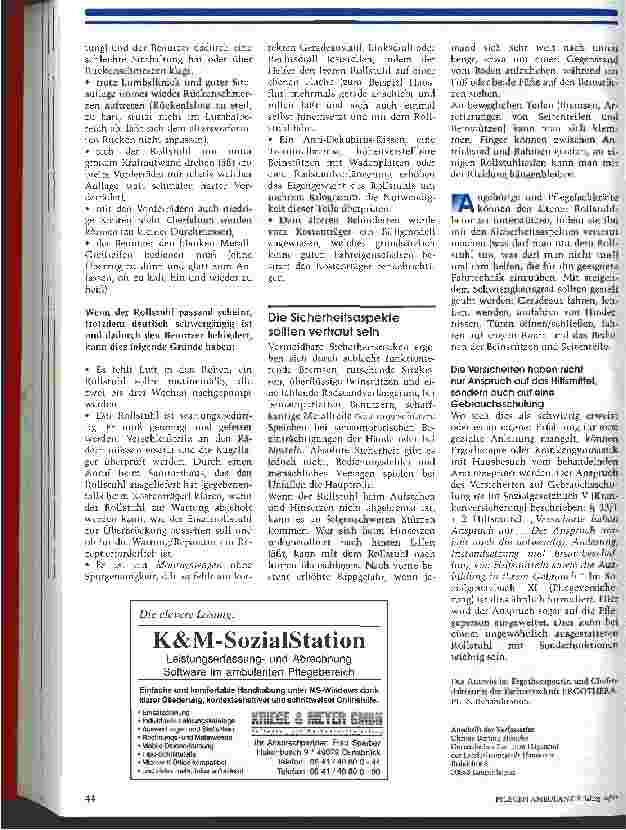 Vorschauseite 3: Selbständig und voll auf der Rolle Der richtige Rollstuhl ermöglicht Selbständigkeit in den eigenen vier Wänden