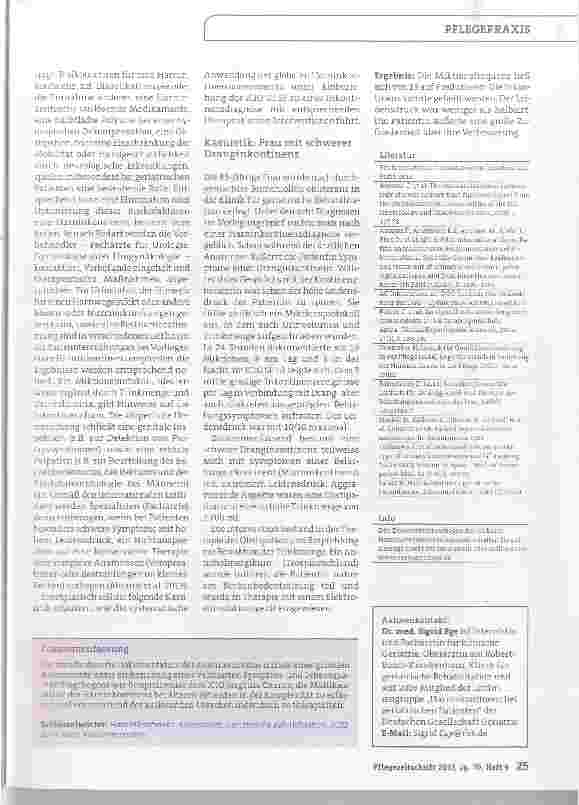 Vorschauseite 3: Globales Harninkontinenz- Assessment bei geriatrischen Patienten
