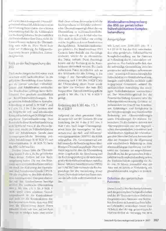 Vorschauseite 4: Aktuelle rechtliche und rechtspolitische Fragestellungen aus Sicht des BundesverbandsGeriatrie