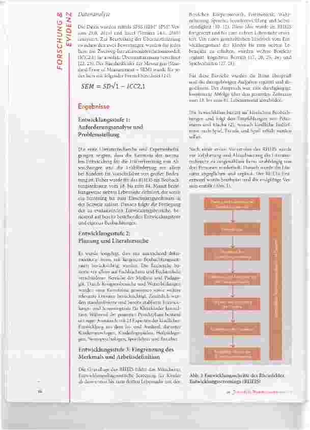 Vorschauseite 4: Theoretischer Hintergrund, Entwicklungsphase und § Evaluation des Rheinfelder Entwicklungsscreenings (RHEIS)