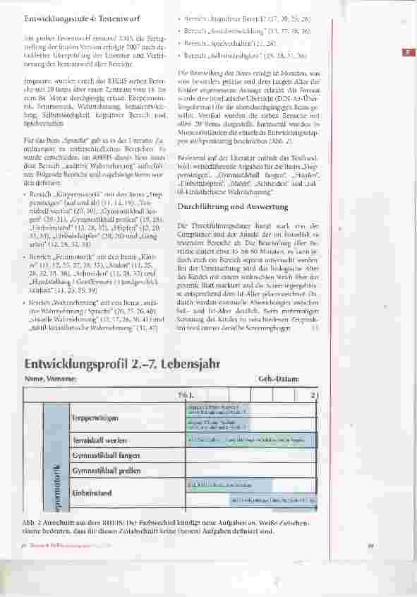 Vorschauseite 5: Theoretischer Hintergrund, Entwicklungsphase und § Evaluation des Rheinfelder Entwicklungsscreenings (RHEIS)