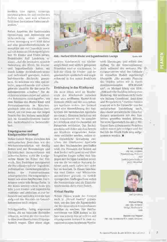 Vorschauseite 2: Kurze Wege, schnelle Hilfe Neubau der Klinik für Kinderund Jugendmedizin am Klinikum Herford